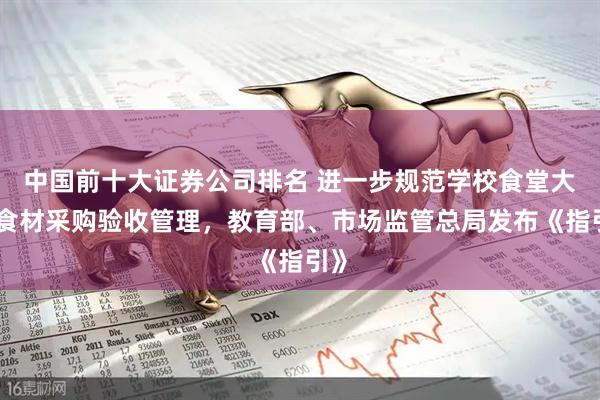 中国前十大证券公司排名 进一步规范学校食堂大宗食材采购验收管理，教育部、市场监管总局发布《指引》
